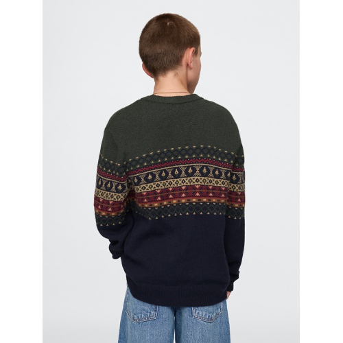 갭 Kids CashSoft Fair Isle Sweater