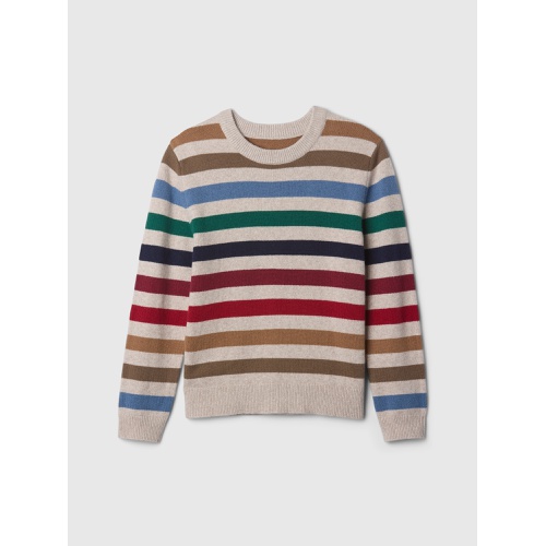 갭 Kids CashSoft Striped Crewneck Sweater