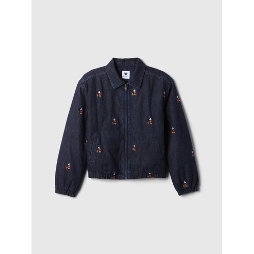 갭 Gap × Disney Kids Embroidered Denim Bomber Jacket