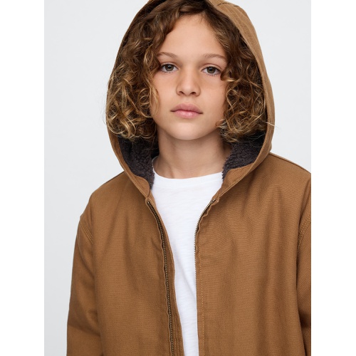 갭 Kids Cozy Canvas Hooded Jacket