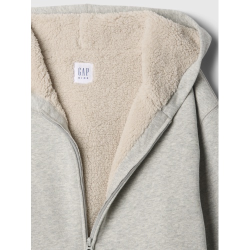 갭 Kids Vintage Soft Sherpa-Lined Zip Hoodie