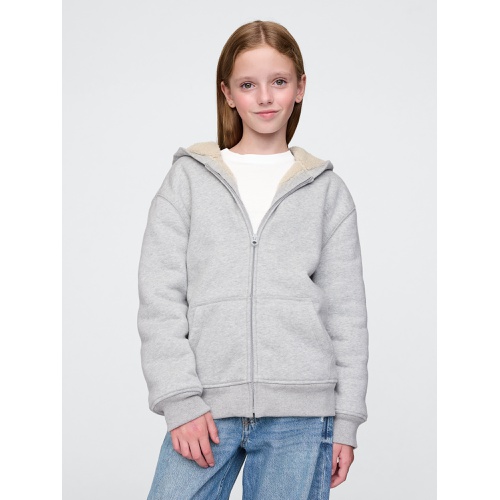 갭 Kids Vintage Soft Sherpa-Lined Zip Hoodie