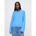 CashSoft Cropped High V-Neck Sweater