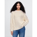 Oversized Mixed Cable-Knit Sweater