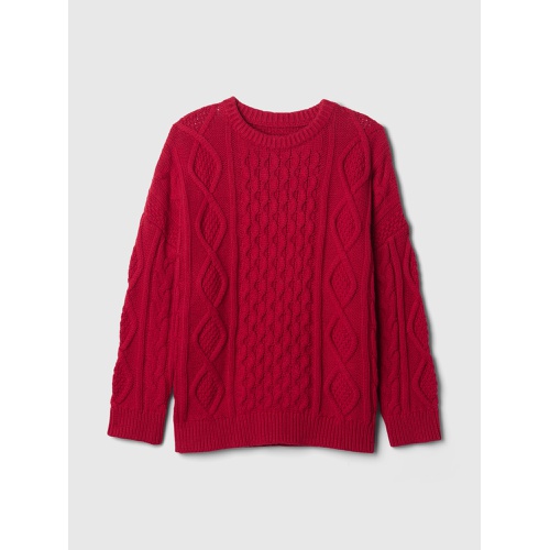 갭 Oversized Mixed Cable-Knit Sweater