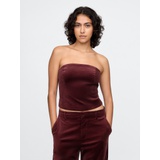 Velvet Cropped Tube Top