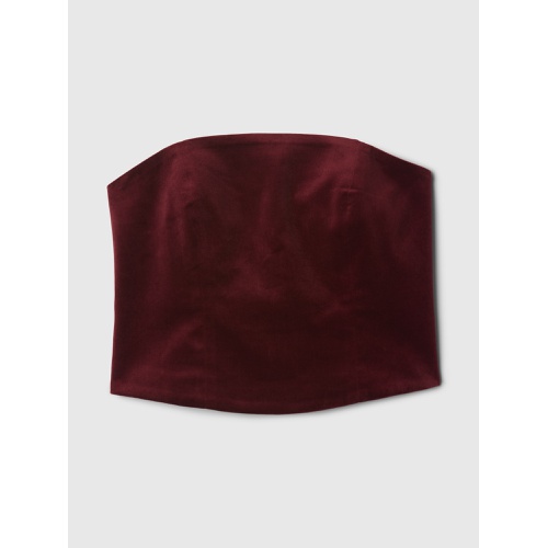 갭 Velvet Cropped Tube Top