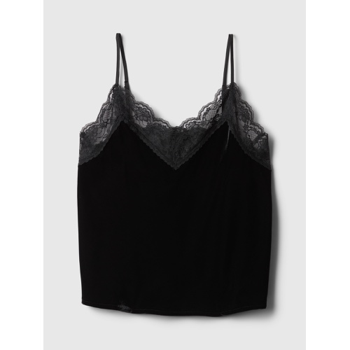 갭 Recycled Velvet Lace-Trim Cami