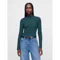 Modern Rib Cropped Mockneck Shirt