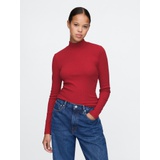 Modern Rib Cropped Mockneck Shirt