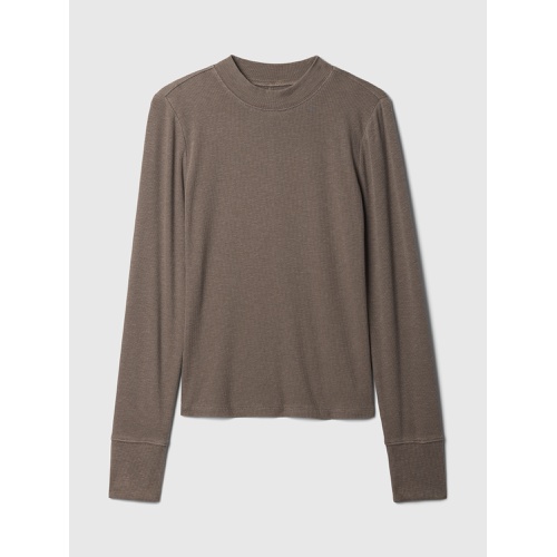 갭 Essential Rib Mockneck T-Shirt