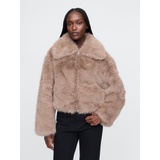 Cropped Faux Fur Jacket