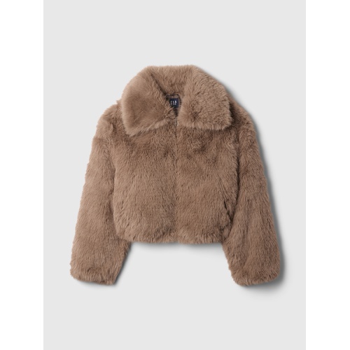 갭 Cropped Faux Fur Jacket