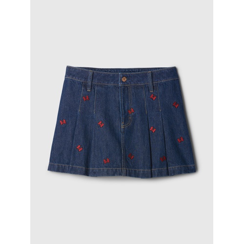 갭 Gap × Disney Minnie Mouse Embroidered Denim Mini Skirt