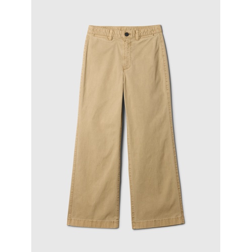 갭 High Rise Stride Wide-Leg Ankle Khakis