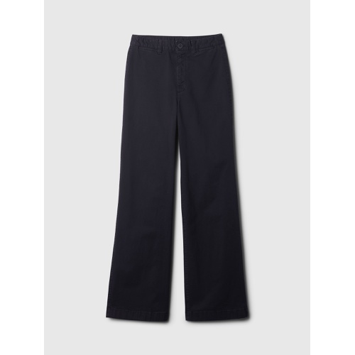 갭 High Rise Stride Wide-Leg Ankle Khakis