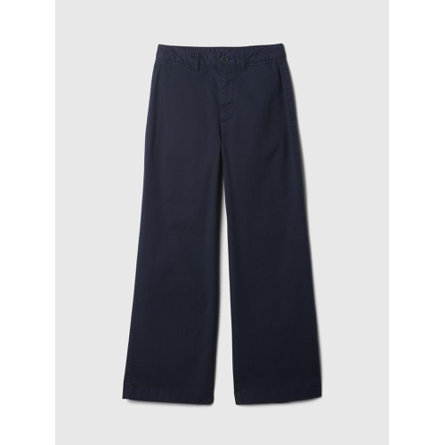 갭 High Rise Stride Wide-Leg Ankle Khakis