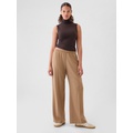 Wide-Leg Seamed Pull-On Pants