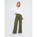 High Rise Stride Wide-Leg Ankle Khakis