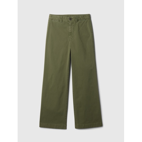 갭 High Rise Stride Wide-Leg Ankle Khakis