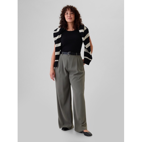 갭 365 High Rise Pleated Trousers