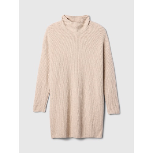 갭 CashSoft Rib Turtleneck Mini Sweater Dress