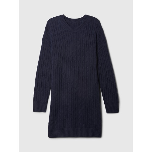 갭 CashSoft Cable-Knit Mini Sweater Dress