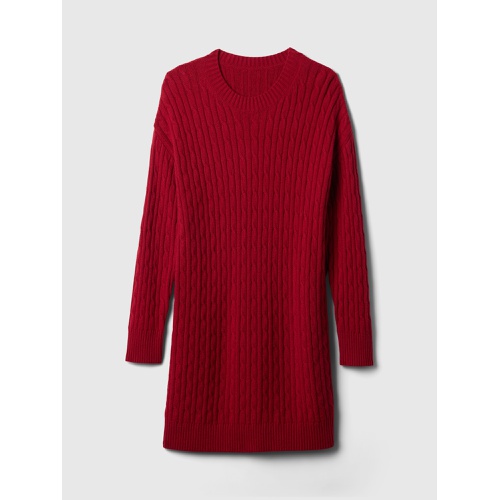 갭 CashSoft Cable-Knit Mini Sweater Dress