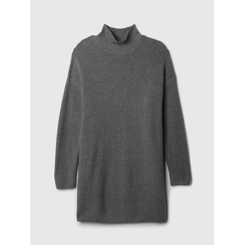 갭 CashSoft Rib Turtleneck Mini Sweater Dress