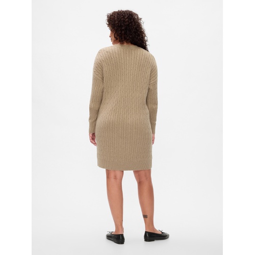 갭 CashSoft Cable-Knit Mini Sweater Dress