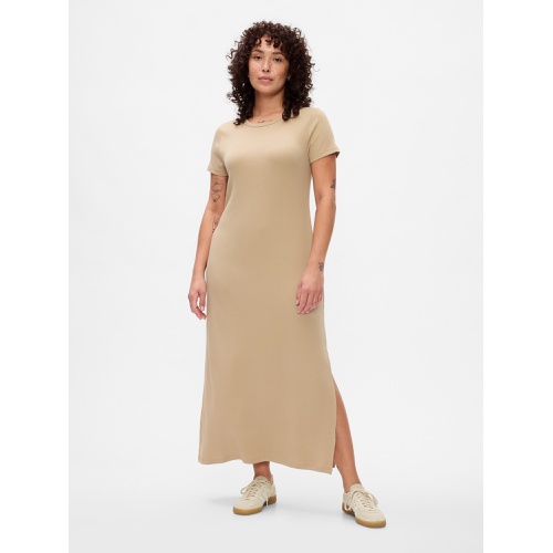 갭 Modern Rib Maxi T-Shirt Dress