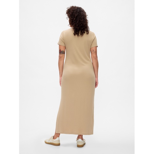 갭 Modern Rib Maxi T-Shirt Dress