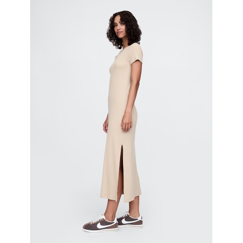 갭 Modern Rib Maxi T-Shirt Dress