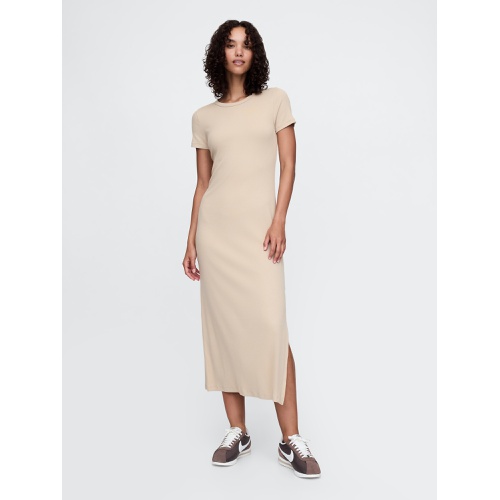 갭 Modern Rib Maxi T-Shirt Dress