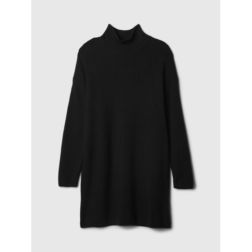 갭 CashSoft Rib Turtleneck Mini Sweater Dress