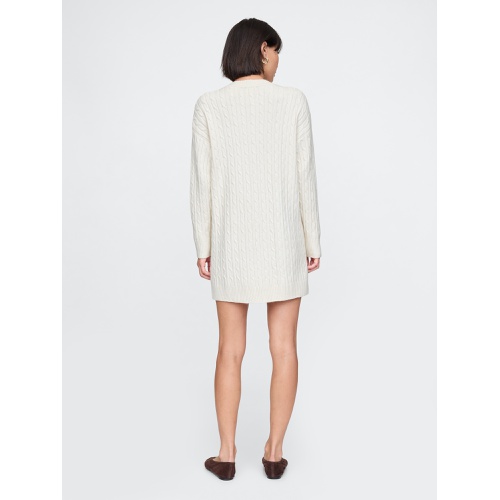 갭 CashSoft Cable-Knit Mini Sweater Dress