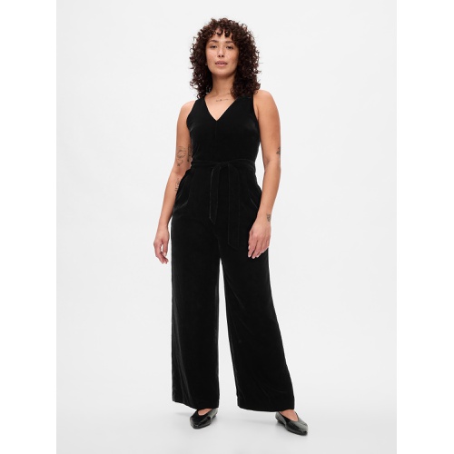 갭 Recycled Velvet V-Neck Jumpsuit