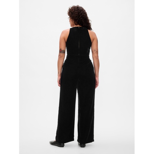 갭 Recycled Velvet V-Neck Jumpsuit