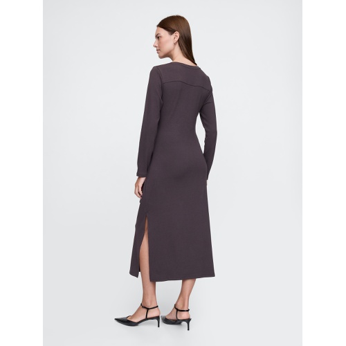 갭 Modern Rib Tie-Knot Midi Dress