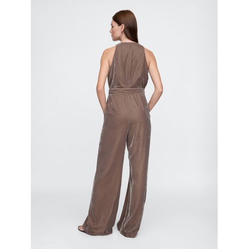 갭 Recycled Velvet V-Neck Jumpsuit