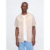 Textured Linen-Cotton Resort Shirt