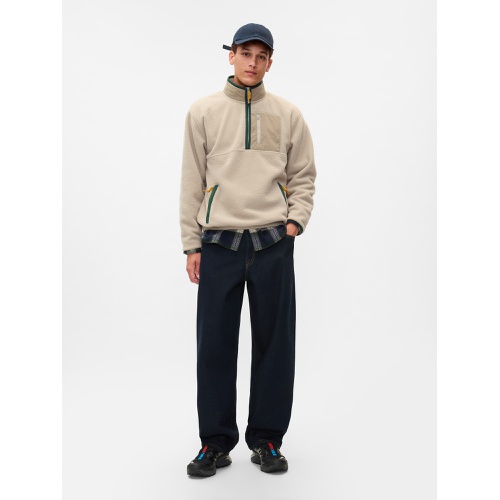 갭 Sherpa Half-Zip Pullover