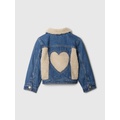 babyGap Sherpa Heart Icon Denim Jacket