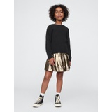 Kids Metallic Pleated Skirt