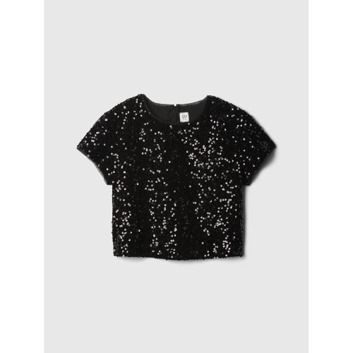 갭 Kids Sequin Velvet Top