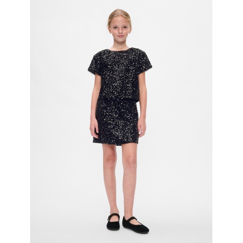 갭 Kids Sequin Velvet Top