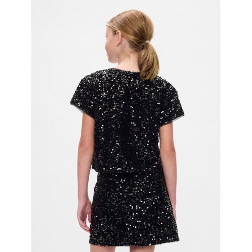 갭 Kids Sequin Velvet Top