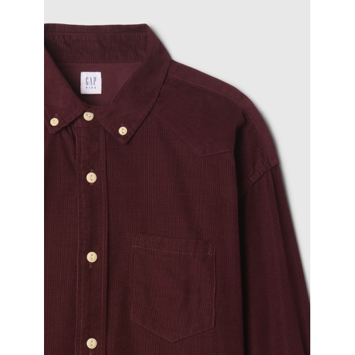 갭 Kids Oversized Corduroy Western Shirt