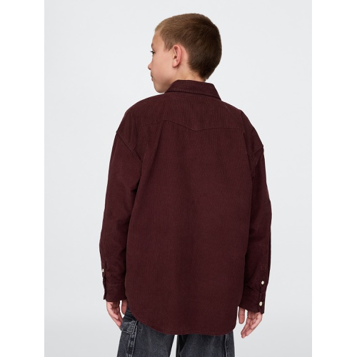 갭 Kids Oversized Corduroy Western Shirt