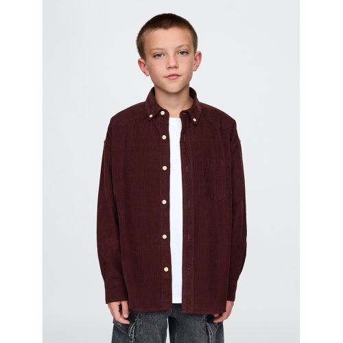 갭 Kids Oversized Corduroy Western Shirt